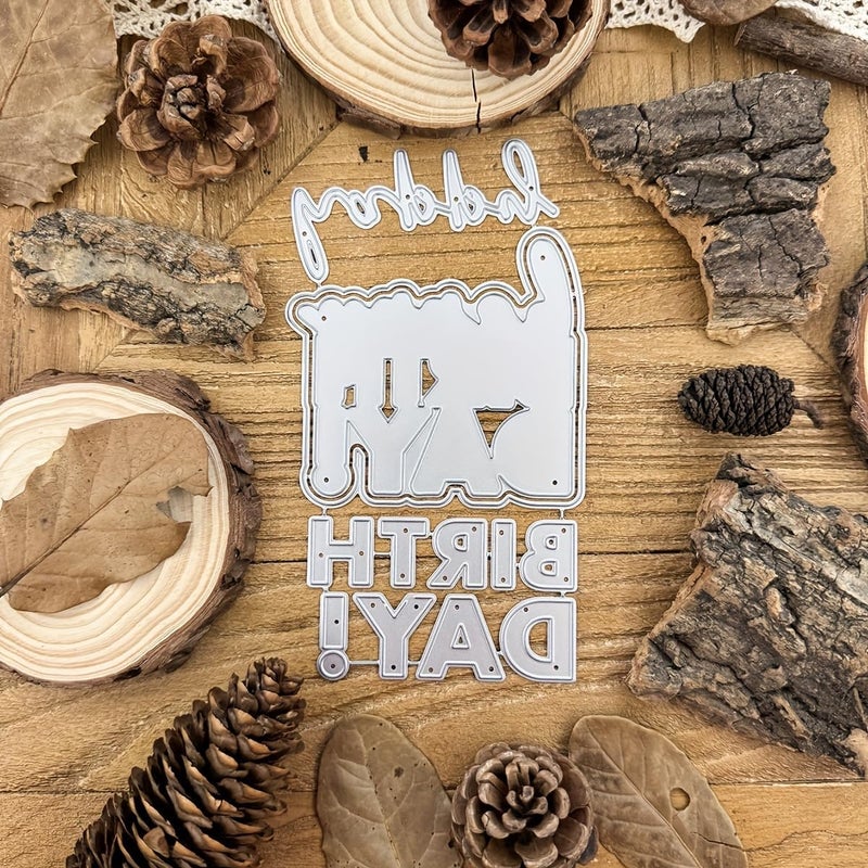 LZBRDY Happy Birthday Wishes Words Embossing Metal Cutting Dies for Card Making and Scrapbooking, Arts Crafts Birthday Craft Die Cuts Stencil - Image 5